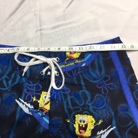 Men SpongeBob Swim Trunks Sz 30 - Picture 2 of 4